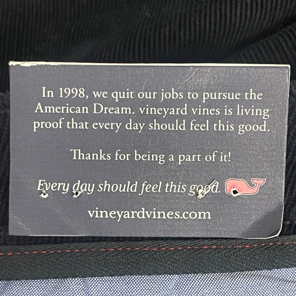 NEW Vineyard Vines ALL OVER MARTINI Corduroy Pants Mens 30x30 Blac Stretch - Picture 10 of 12